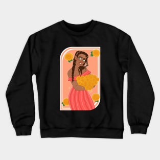 Marigold Flower Girl Crewneck Sweatshirt